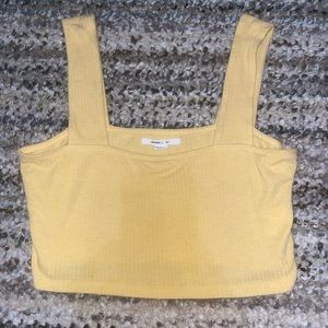 Yellow Thick Strapped Crop Top